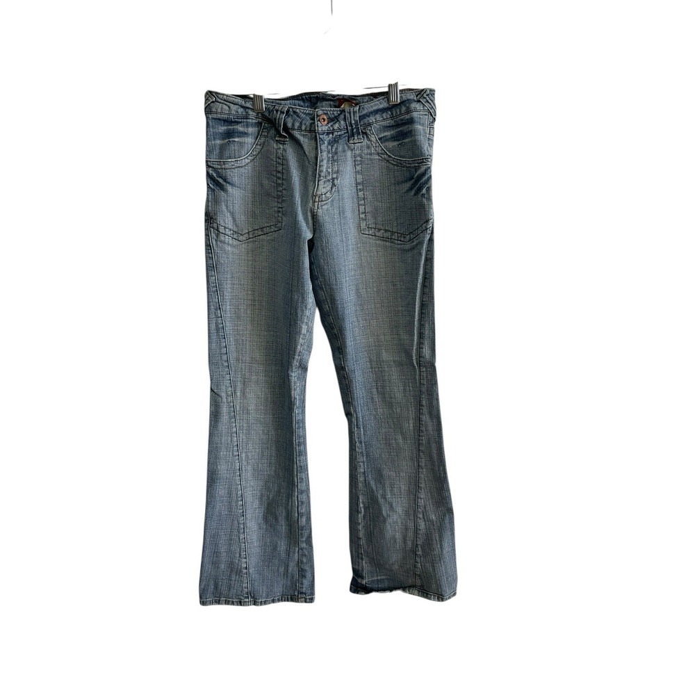 Vintage Y2K Bongo Jeans Juniors 13 Flare‎ Pockets Low Rise Distressed 2000s